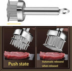Professional Meat Tenderizer with T316 Stainless Steel Sharp Needle Blade Heavy Duty Cooking Tool for Tenderizing Beef Turkey Chicken Steak Veal Pork Fish