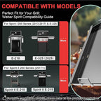 Spirit E-325 Flat Top Griddle Insert for Weber GS4 Spirit II & I 200 Grills, Full Size Griddle Plate for Weber Spirit E-210 S210 E-220 S-220 S-210 S-215 Grill Parts, for Weber 7637 Grates Carbon Steel