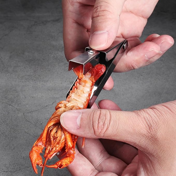 Crawfish Peeler Tool, Portable Stainless Steel Crawfish Tail Remover Tool, Crawfish Accessories for Easy Shelling, Fast Sheller Tool for Clean Hands, Best Kitchen Gadget for Seafood Lovers (3)