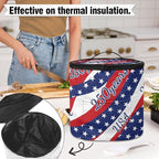 Stars and Stripes Pressure Cooker Dust Cover for America250 Zipper Clouse Slow Cooker Storage Bag Pressure Cooker Organizer Bag Insulated Carrier for 6 Qt Pressure Cooker