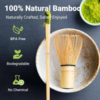 Shonmisen Traditional Matcha Tea Whisk Set with Bamboo Chasen, Ceramic Holder, Scoop, Spoon, Strainer, 5 Piece Japanese Ceremony Kit matcha whisk