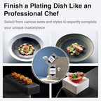 | Plating Tools Culinary Set | 11 Piece Professional Chef Plating Tools Pro Kit | Kitchen Plating Utensils | Modernist Cuisine Food Art | Stainless Steel | Black (Black)