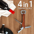 Bottle Opener Professional Stainless Steel Beer Corkscrew for Beverages Bartenders