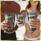 LemonRoad 24 Pack Reusable Plastic Drinking Glasses Set - 20oz & 13.5oz Stackable Tumbler, Shatter-resistant Highball Cups for Water, Cocktail, Iced Coffee, Indoor Outdoor Use, BBQ, Patio, Pool (Grey)
