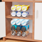 Yieach 3 Tier Stackable Water Bottle and Tumbler Organizer for Kitchen Cabinets,Large Waterbottle Holder and Cup Storage Organizer for 40 OZ Yeti,Owala or Stanley Cup Storage Rack With Handle Groove