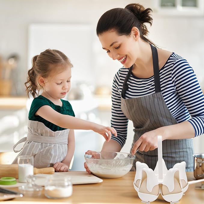 Asltw Dolphin Boiled Egg Holder – 3-in-1 Cooker, Server & Fridge Tray for Soft/Hard Eggs, BPA-Free, Cute Kitchen Gift for Kids & Families (White)