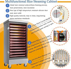 Commercial Electric Food Steamer Cabinet Stainless Steel Steam Warmer 12 Layers Steam Cooker Seafood Steam Oven Heating and Steaming Rice Steambox Multifunctional Food Steamer 110V 12KW