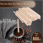 Perfect Stix Premium Wooden Coffee Stirrer Sticks, Thick Birch Wood 1000 Count, 5.5" Inches. Eco-Friendly Wooden Stirrers (5.5Inches / 1000PC) (Pack of 10)