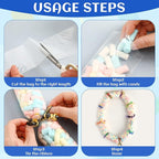 Jansun Graduation Lei Making Kit, 1 roll Candy Lei Tubing and 6 Ribbons, DIY Leis for Graduation Lei Accessories Handcrafts Party Supplies