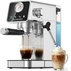 20 Bar Espresso Machine, Semi-Automatic Espresso Machine with Milk Frother, Compact Espresso Coffee Maker For Café-Quality Lattes and Cappuccinos at Home & Office