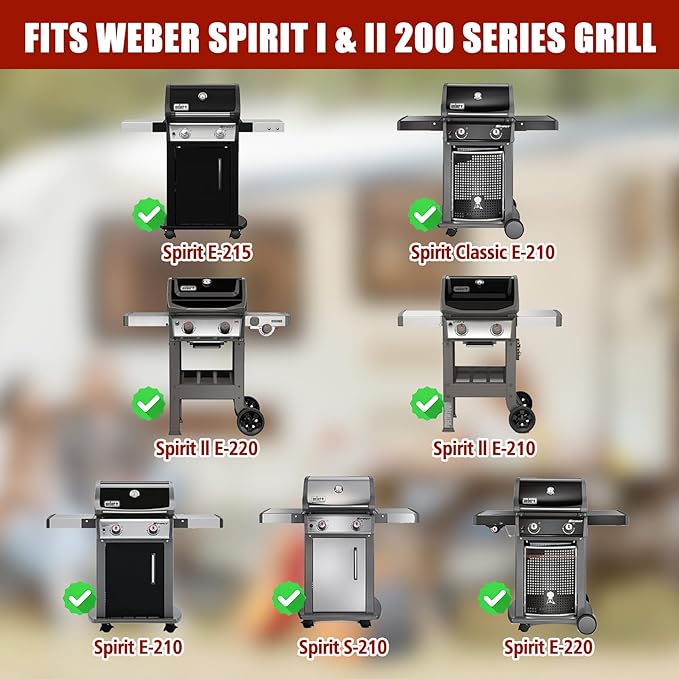 Spirit e 210 Grill Griddle Insert for Weber Spirit I & II 200 Series, Nonstick Flat Top Grill Griddle Replacement Parts for S-210, S-215, E-210, E-215, E-220