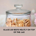 Maredash 1 Gallon glass jars, Cookie Jar & Candy Jar with Lid, Large Food Storage Container,glass jar with lid for Buffet, Coffee & Flour, Laundry Room Storage & Pantry