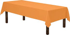 Gee Di Moda Rectangle Tablecloth - 60 x 126 Inch Orange Table Cloth for 8 Foot Rectangle Tables - Heavy Duty Washable Fabric - for Holiday Party, Dinner, Weddings, Baby Shower & Events