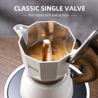 Espresso Maker Stovetop,Camping Moka Pot 2 Cup/120ML,Stove Top Espresso Italian Coffee Maker,Easy to Use (Blue)