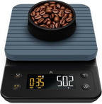 Greater Goods Coffee Scale with Timer – 0.1g Precision Digital Coffee & Espresso Scale for Pour-Over, Coffee Bean Weighing, Barista Brewing, Waterproof Cover, 3kg Capacity (Stone Blue)