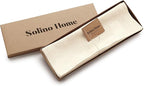 Solino Home Linen Ivory Placemats Set of 4-100% Pure Linen Placemats 14 x 19 Inch for Holiday, New Year - Fete
