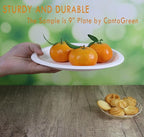 6 inch Small Compostable Dessert Plates,100 Count Heavyduty Sugarcane/Bagasse and Bamboo Fibre Biodegradable Disposable Paper Plate