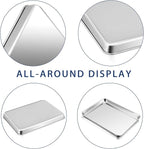 P&P CHEF 16 Inch Baking Cookie Sheet, Oven Pan Tray Stainless Steel Sheet Pan for Kitchen, Oven Bakeware for Multi Uses, Shiny Look & Dishwasher Safe, Healthy & Heavy Duty, 4Pcs