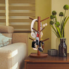 MyLifeUNIT Mug Holder Tree, Coffee Cup Holder with 6 Hooks (Reddish Brown)