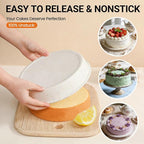 SJ 6 Inch Silicone Round Cake Pan with Metal Reinforced Frame Set of 2, Nonstick Silicone Cake Mold for Baking Suitable for Making Layers, Cheese & Chocolate Cakes