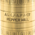 Alexander Home Original Greek Pepper Mill, 9-Inch Brass – European Manual Pepper Grinder, Refillable, with Polishing Cloth