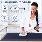 4/5 Inch Thick Kitchen Mat Anti Fatigue Mat Kitchen Rugs Kitchen Decor Non-Slip, Stain & Water Resistant, Kitchen Mats Desk Mat for Kitchen, Office, Workshop, Blue, 17'' x 60''