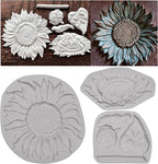 Sunflower Silicone Mold for Crafts, Oversized Sunflower Mold for Clay, 3D Flower Molds for Chocolate Fondant Cake Decoration Resin Polymer