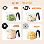 NEWBULIG Food Processor 2 Cup, Electric 1.5L Food Chopper for Meat, Vegetables, Dough, Puree, Shredding & Blending, 2 Adjustable Speeds, Sharp Blades, Safety Lock