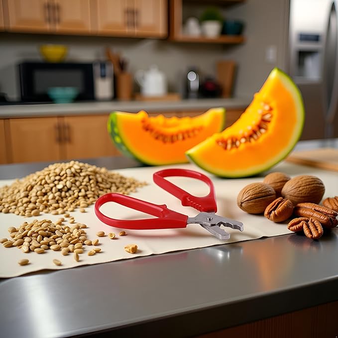 Red Melon Seed Cracker Plier,Sunflower Seeds Plier Opener - Seed Cracker Sheller Opener Peeling Pliers for Melon Seeds, Small Nuts,Nut Crackers,Kitchen Specialty Tools and Gadgets