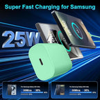 Super Fast Charger Type C, 25W USB C Wall Charger Fast Charging for Samsung Galaxy S25 Ultra/S25/S25+/S24+/S24 Ultra/S24/S24+/S23 Ultra/S22 Ultra/S21 Ultra with 10FT Long Type C Charger Cable 2Pack
