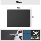 Ecotrim - Dish Drying Mat for Kitchen Counter | Coffee Bar Mat for Countertops | Heat Resistant Drainer Mat with Non-slip Rubber Backed | Hide Stain Kitchen Absorbent Draining Mat | Black 16"x18"