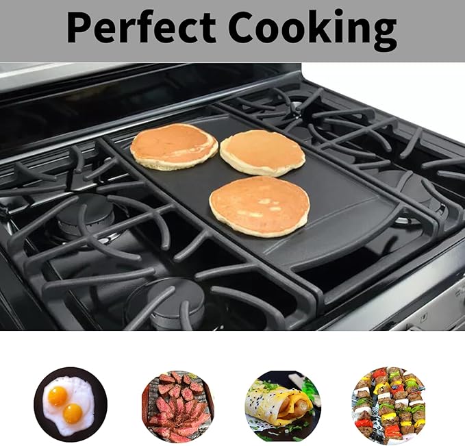 Allstare 316499900 Griddle Replacement for Frigidaire Stove Top Parts Cast Iron Center Griddle Plate 18.8" x 9.3'' BGGF3042KFC FGGF3054MFC Frigidaire Gas Range Parts Flat Top Pan 1 Pack