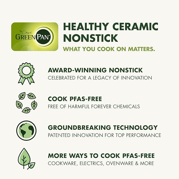 GreenPan Swift Healthy Ceramic Nonstick, 1QT and 2QT Saucepan Set, Stainless Steel Handle, PFAS-Free, Dishwasher Safe, Oven Safe, Black