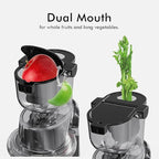 SIFENE Cold Press Juicer Machine,4.3 Inch(110mm) Wide Mouth Juice Extractor for Whole Fruits&Vegetables,BPA-Free,Easy to Clean,Quiet Masticating Juicer,Safety Lock,Dishwasher Safe,800ml Capacity(Grey)