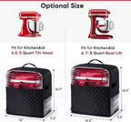BAGSPRITE Stand Mixer Cover with Appliance Sliders Base Compatible with KitchenAid Mixer-Storage Bag for 6/7/8 Quart with Pockets for Kitchen Aid Accessories and Attachments