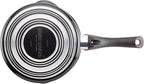 Farberware Glide Nonstick Sauce Pan/Saucepan with Straining and Lid, 3 Quart, (Black)