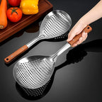 Spider Strainer Stainless Steel with Wood Handle for Deep Frying Pasta Cooking Kitchen Utensil