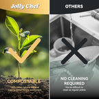JOLLY CHEF Compostable Disposable Paper Bowl [16 oz] Heavy Duty Soup Containers [500 Pack] Biodegradable Bagasse Hot Cold Food Eco-Friendly Sugarcane Microwavable Bowls for Salad Milk Dinner Christmas