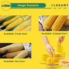 Corn Cob Stripper Tool, Corn Peeler for Corn on the Cob (Yellow)