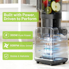Kndko Cold Press Juicer, Juicer Machines with 5.4" Large Feed Chute for Whole Vegetables & Fruits, Professional Slow Masticating juicer with Large Auger, Self Feeding, High Juice Yield, Easy to Clean