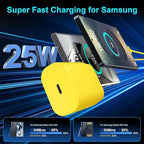 Super Fast Charger Type C, 25W USB C Wall Charger Fast Charging for Samsung Galaxy S25 Ultra/S25/S25+/S24+/S24 Ultra/S24/S24+/S23 Ultra/S22 Ultra/S21 Ultra with 10FT Long Type C Charger Cable 2Pack