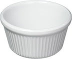 Winco Commercial-Grade Plastic Ramekin/Dipping Sauce Cup, Fluted, 4 Ounce, Bone (12 Pack)