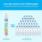 CO2 Cylinder for Soda Maker - 60L Durable CO2 Cartridges for Screw-In Soda Makers Compatible, Exchange Carbonator & Sparkling Water - Carbonates Any Drink with Threaded Cylinders (1PCS)