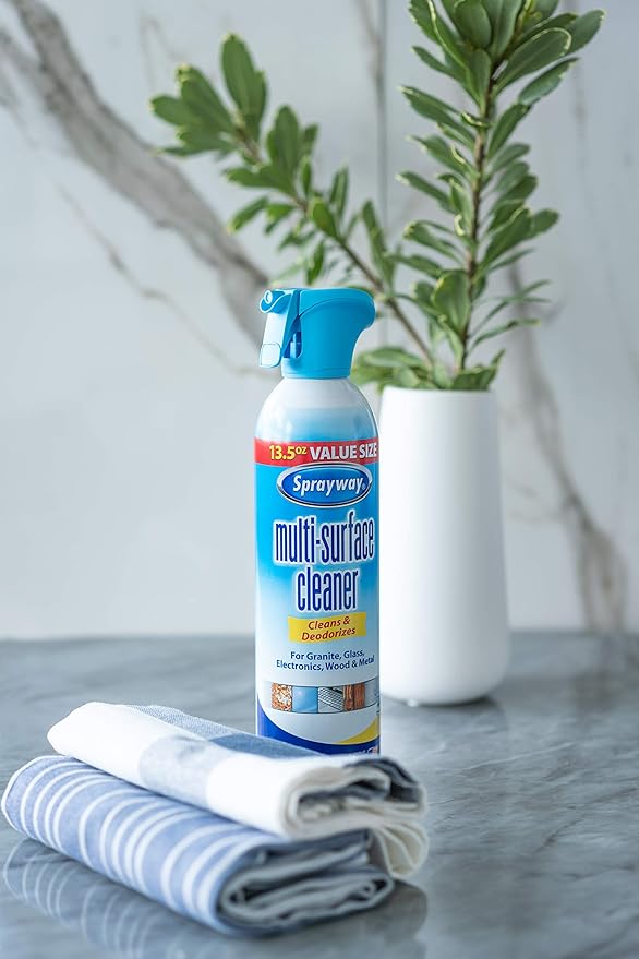 Sprayway SW007R Multi-Purpose Cleaner, Cleans & Deodorizes, for Granite, Glass, Wood, and Metal, 13.5 Oz (Pack of 2)