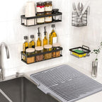TIKNIK Silicone Dish Drying Mat, Stone Drying Mat for Kitchen Counter with Built-In Drain, Non-Slip Drain Pad with Built-in Drain, Heat Resistant Stone Drying Mat, 1Pcs 20" x 15", Grey