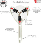 KUHN RIKON Strain-Free Gripper Opener for Jars and Bottles, 10 x 5 x 2.25 inches, White