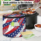 Stars and Stripes Pressure Cooker Dust Cover for America250 Zipper Clouse Slow Cooker Storage Bag Pressure Cooker Organizer Bag Insulated Carrier for 6 Qt Pressure Cooker