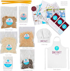 Baketivity Kids Baking DIY Activity Kit - Bake Delicious Healthy Granola Bars with Pre-Measured Ingredients – Best Gift Idea for Boys and Girls Ages 6-12 – Includes Free Hat and Apron