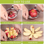 LIIGEMI Apple Slicer, 8-Slice Apple Slicer and Corer,Sharp and Sturdy,Easy to Use, Time-Saving.