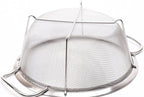 AJIODA Stainless Steel Mesh Colander Strainer Basket, 4 Quart Fine Mesh Net Colander with Heavy Duty Handles & Wide Rim & Resting Feet for Strain, Drain, Rinse, Fry, Steam or Cook Vegetables & Pasta